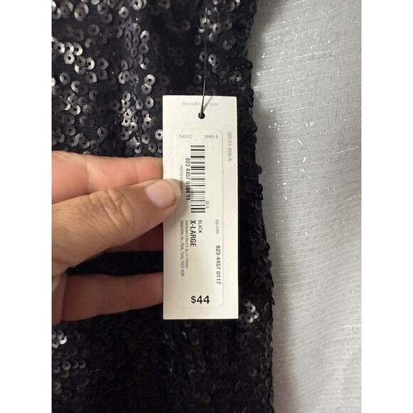 BLACK SEQUIN BISOU BISOU SKIRT SIZE XLARGE - Picture 5 of 8